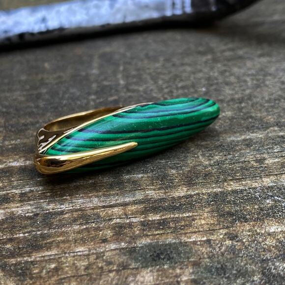 Free People Jewelry - NEW Gold & Malachite Deco Statement Ring
